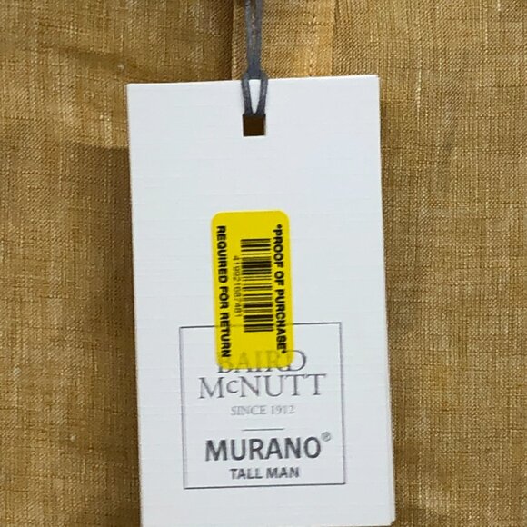 Murano Big & Tall Baird McNutt Long Sleeve Solid Linen Woven Shirt - Picture 5 of 5